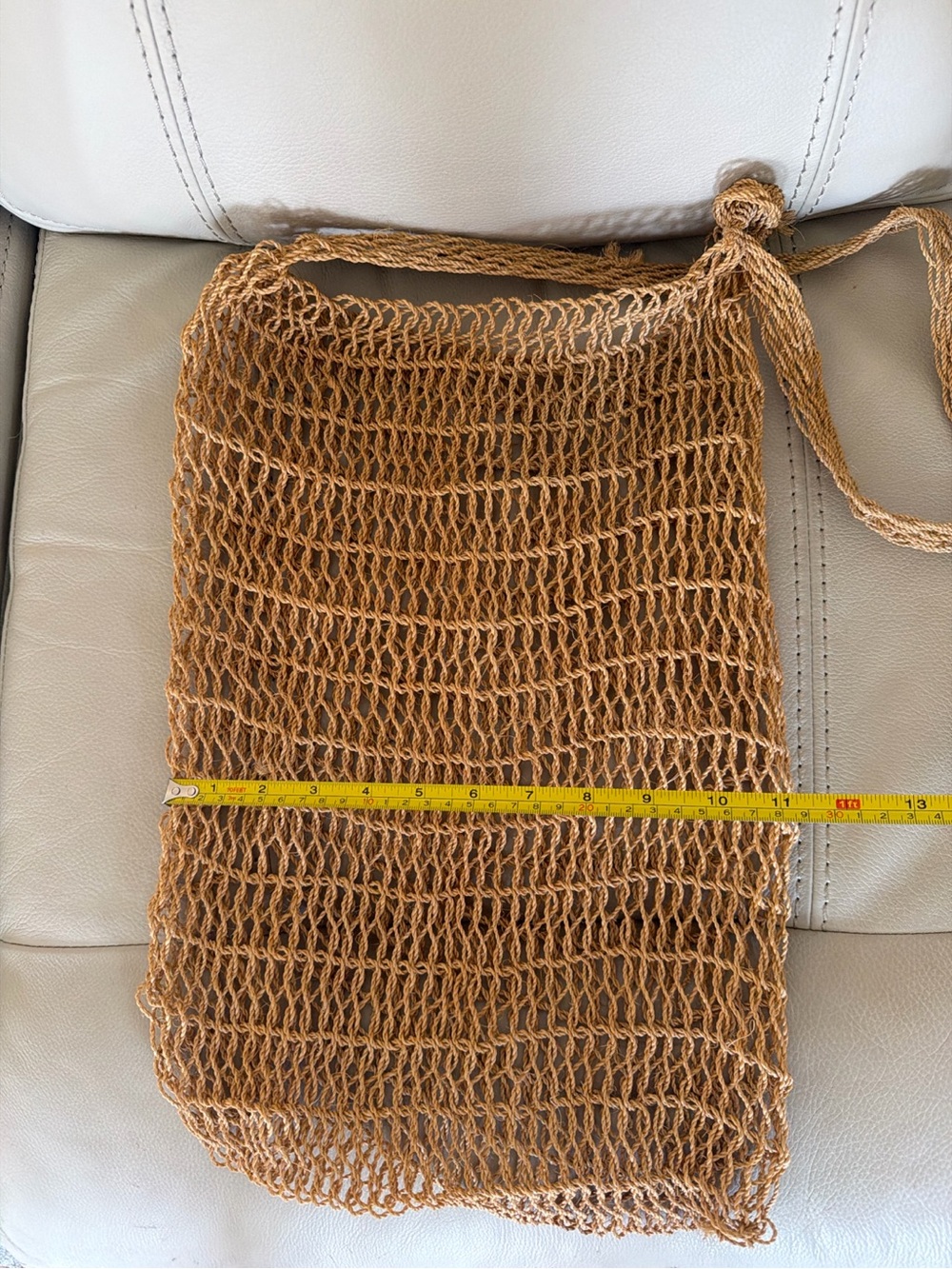 Boho Market Net Bag Crochet Mesh Tote Beach Grocery Shoulder Bag - Picture 6 of 6